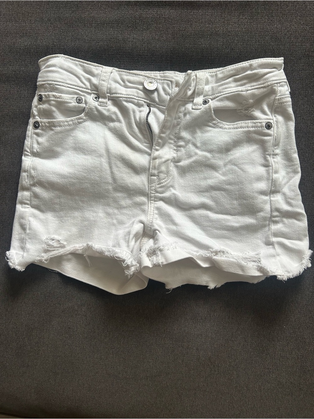 American Eagle High Waisted White Women's Denim Cutoff Shorts